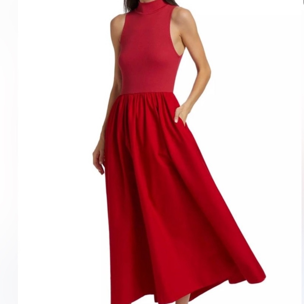 Reformation Sai Red Sleeveless Maxi  Dress